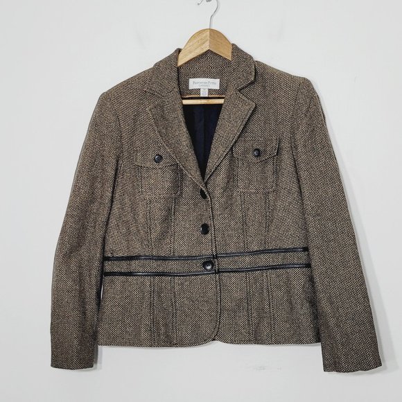 Proportion Petite Conrad C Wool Cotton Blend Blazer Brown Professor Sz 10 Petite - Picture 1 of 10